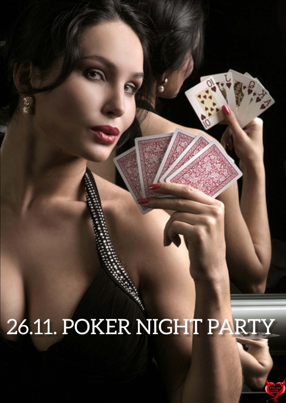 Покер – одна из самых популярных карточных игр. Любителям покера представится уникальный шанс получить двойное удовольствие от игры и выигрыша! Победитель или победительница получит в качестве выигрыша пару, которая будет готова выполнить самые дерзкие пожелания в этот вечер. Любителям острых ощущений можно будет поставить на кон свою пару для игры. Правила игры могут меняться по желанию.Этот вечер будет незабываемым для всех!
